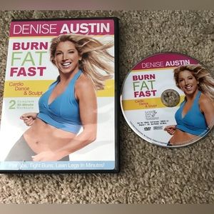 Denise Austin Burn Fat Fast :Cardio Dance and Sculpt DVD Pre-owned